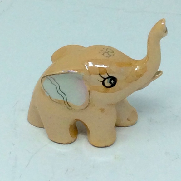 Vintage lusterware peach elephant - Picture 6 of 10